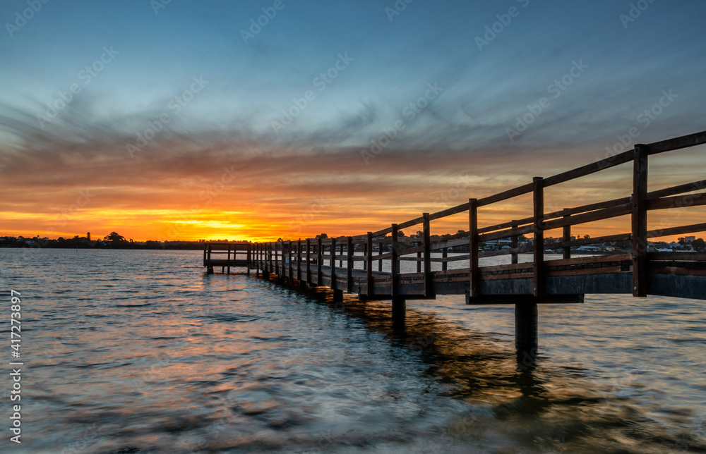 Shelley Jetty, Perth Australia - Summertime Sunset 