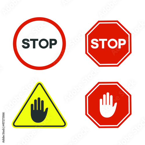 a collections of traffic sign, stop traffic sign.