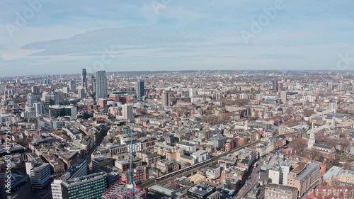 Wallpaper Mural Aerial drone shot of Shoreditch on a sunny day Torontodigital.ca