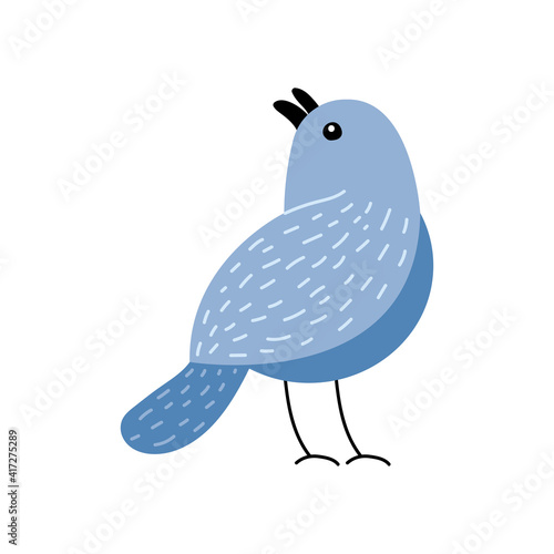 blue bird animal isolated icon