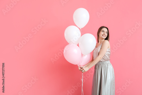 Beautiful young woman with ...