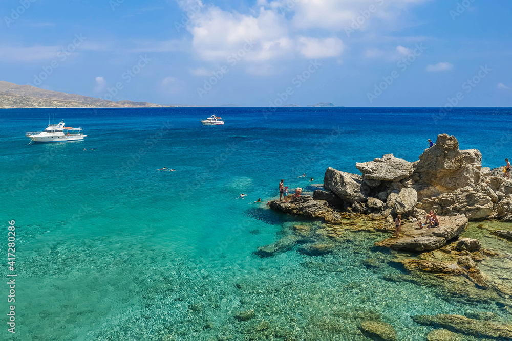 Fototapeta premium Preveli Palm Beach Rethymno Crete Greece