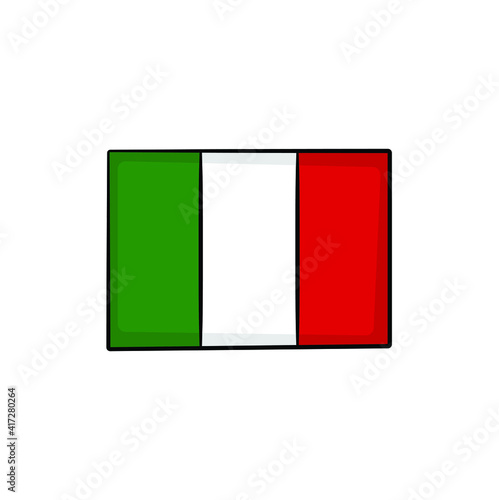 Free Download Italy flag in drawing style isolated vector. Hand drawn object illustration for your presentation, teaching materials or others. - GFXLoad