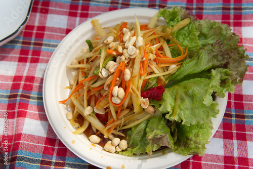 Papaya salad northeastern Thai food