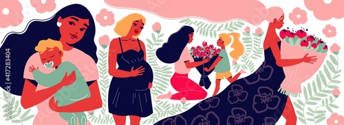 Mothers Day Horizontal Composition
