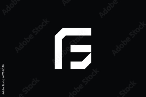 FG logo letter design on luxury background. GF logo monogram initials letter concept. FG icon logo design. GF elegant and Professional letter icon design on black background. G F FG GF