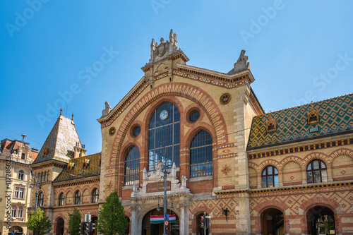 Photography Budapest, Hungary, city skyline at Budapest Great Market Hall (Central Market Ha