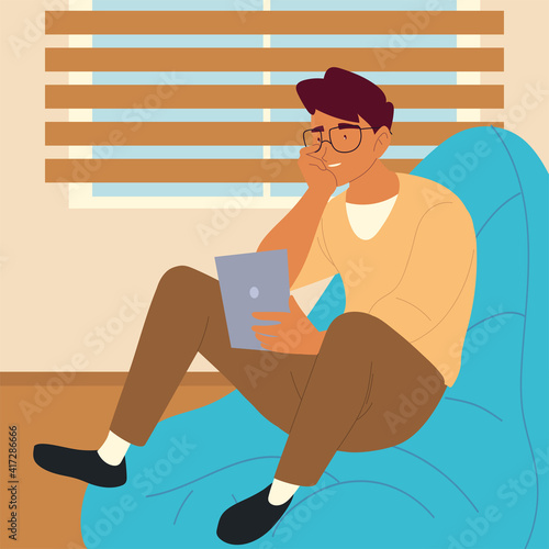 man with smartphone
