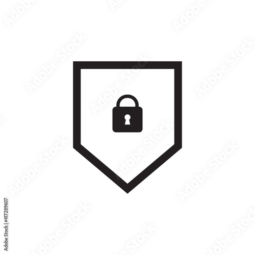 lock shield icon symbol sign vector