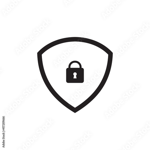 lock shield icon symbol sign vector