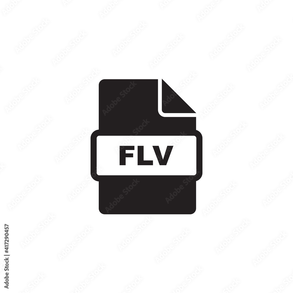 flv file icon symbol sign vector flv file icon symbol sign vector