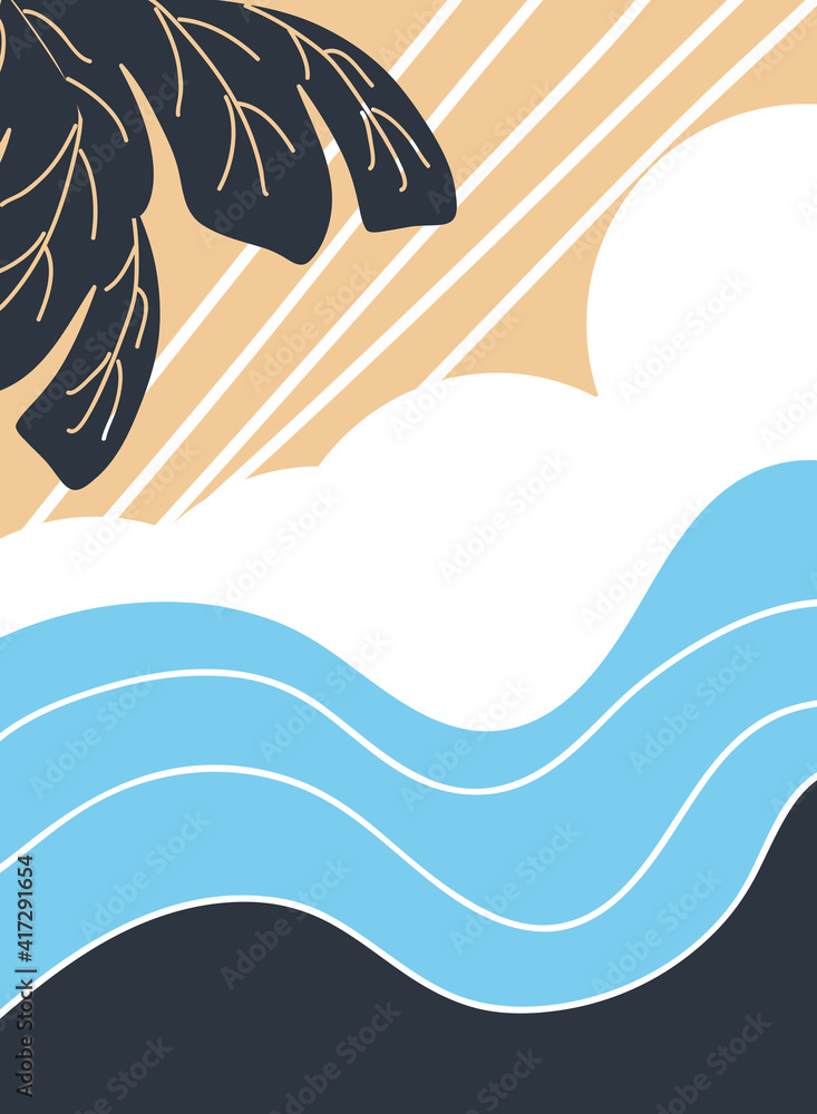 Naklejka premium abstract cover foliage
