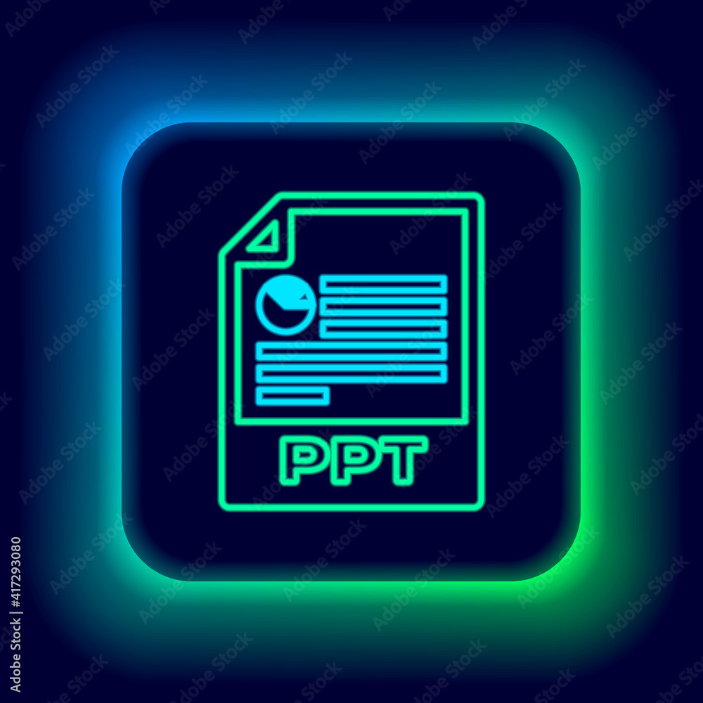 Glowing neon download icon isolated on white Vector Image