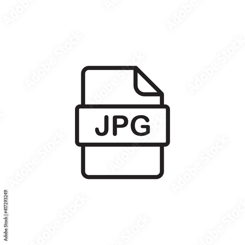 jpg file icon symbol sign vector