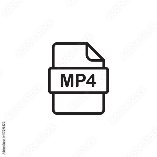 mp4 file icon symbol sign vector