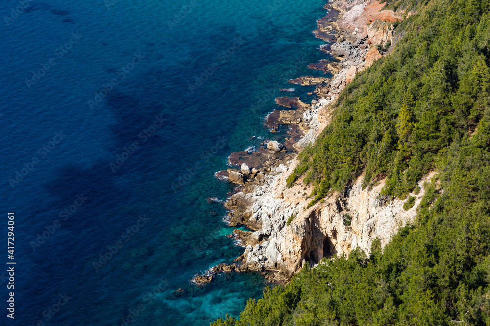 Fototapeta premium View of the Mediterranean coast.