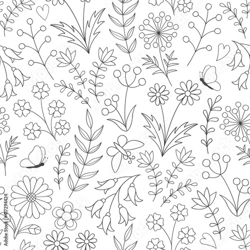 Flowers pattern sketch 1