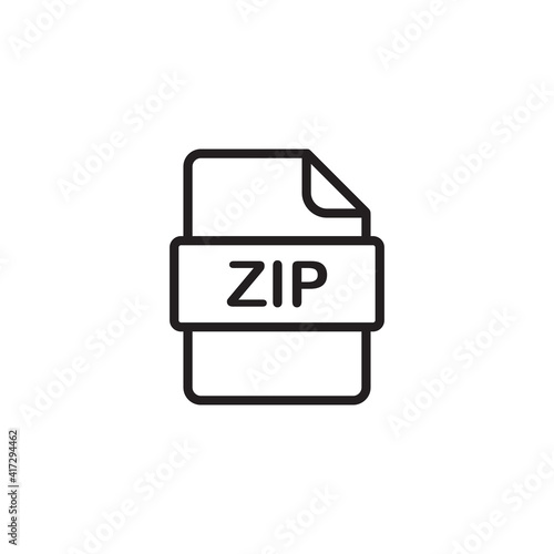 zip file icon symbol sign vector