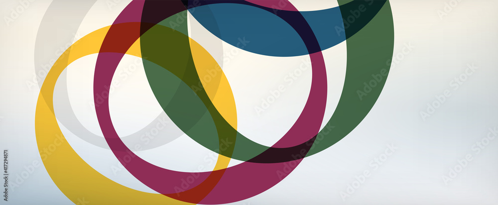 Ring geometric shapes, o letter repetition wallpaper. Abstract background for business or technology presentations, internet posters or web brochure covers Ring geometric shapes, o letter repetition wallpaper. Abstract background for business or technology presentations, internet posters or web brochure covers