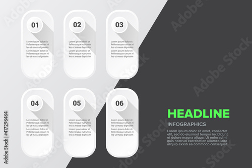 vector clean modern white paper web Infographic square banners set on grey background. Vector illustration can be used for workflow layout, step diagram, number options, web design, and presentation