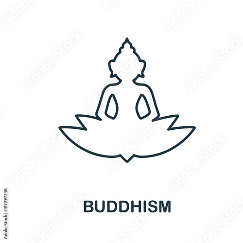 Buddhism icon. Simple element from religion collection. Creative Buddhism icon for web design, templates, infographics and more