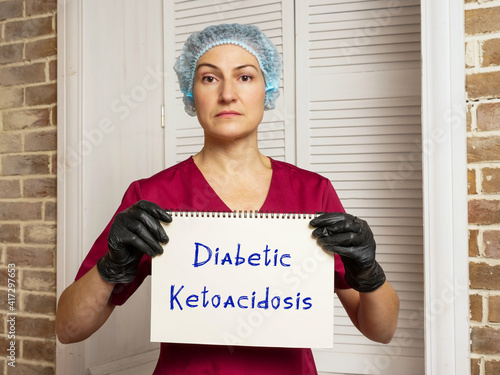 Healthcare concept about Diabetic Ketoacidosis DKA with phrase on the piece of paper. photo