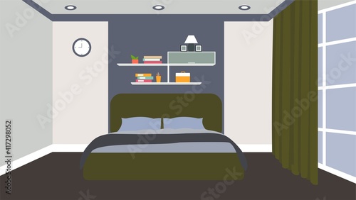 room with bed