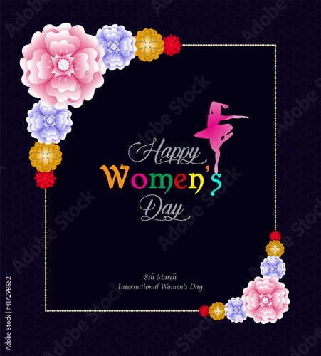 International women's day celebration banner