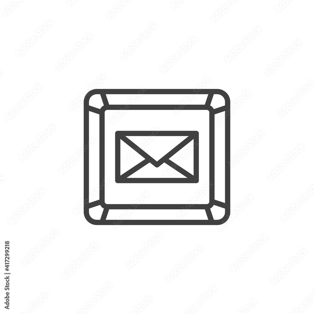 Email message frame line icon. linear style sign for mobile concept and web design. Envelope message outline vector icon. Symbol, logo illustration. Vector graphics Email message frame line icon. linear style sign for mobile concept and web design. Envelope message outline vector icon. Symbol, logo illustration. Vector graphics