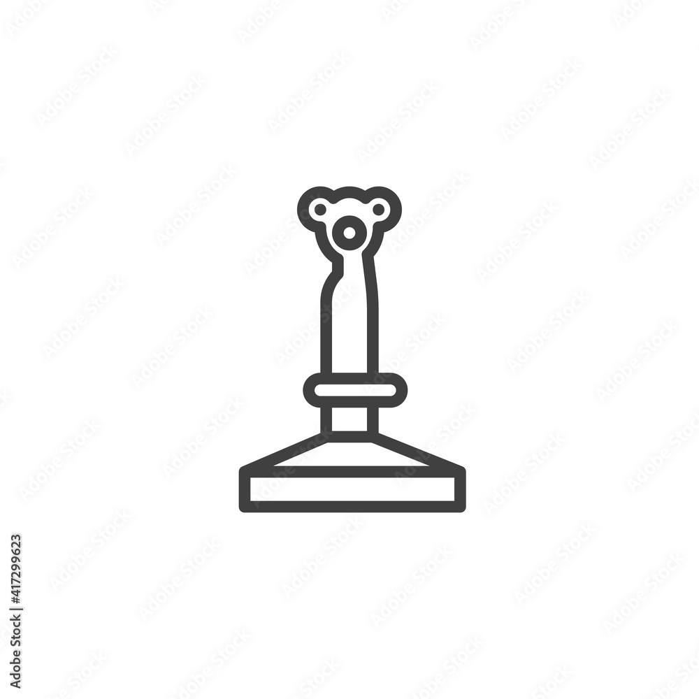 Gaming joystick line icon. linear style sign for mobile concept and web design. Arcade controller outline vector icon. Symbol, logo illustration. Vector graphics Gaming joystick line icon. linear style sign for mobile concept and web design. Arcade controller outline vector icon. Symbol, logo illustration. Vector graphics
