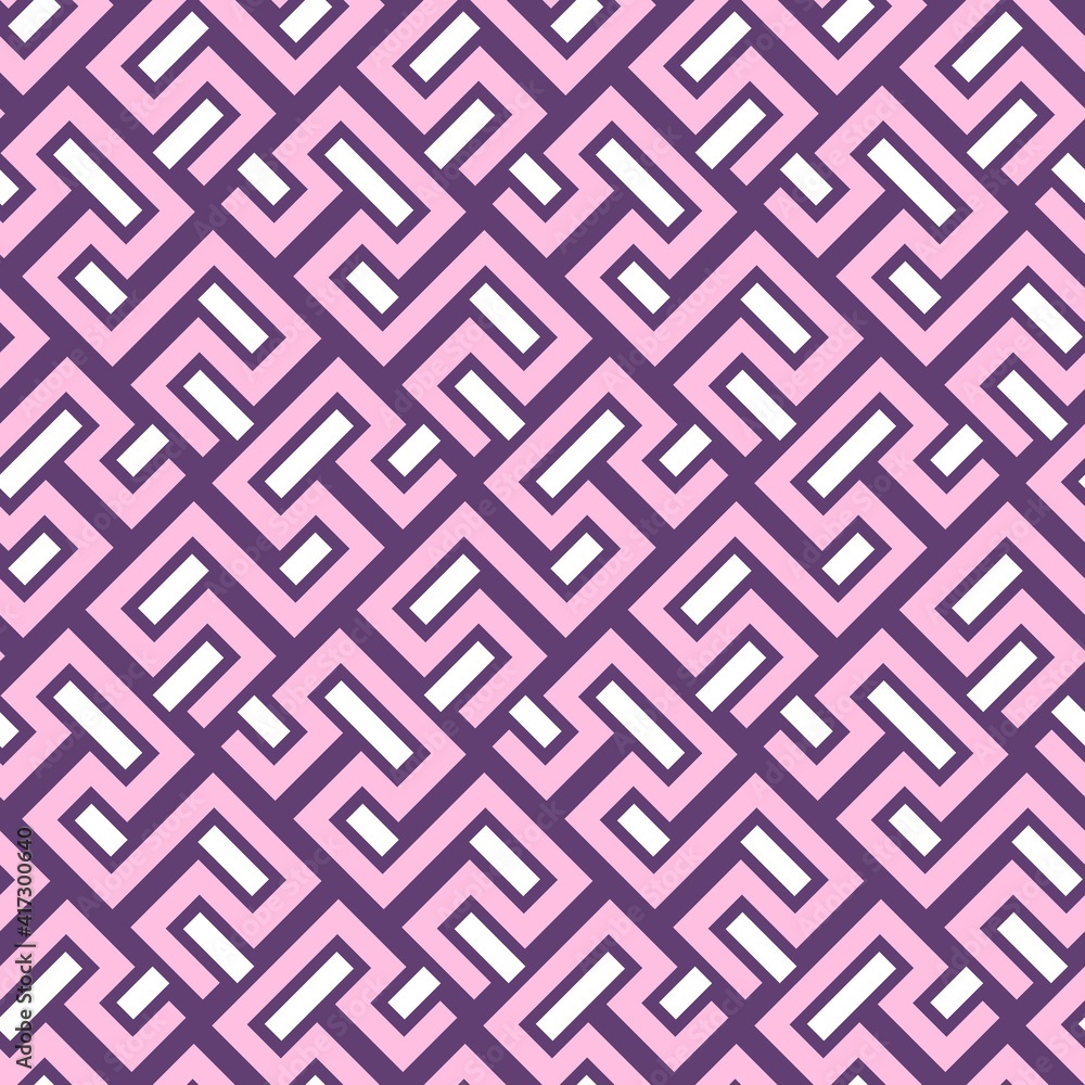 Seamless background for your designs. Modern pink and white ornament. Geometric abstract pattern Seamless background for your designs. Modern pink and white ornament. Geometric abstract pattern