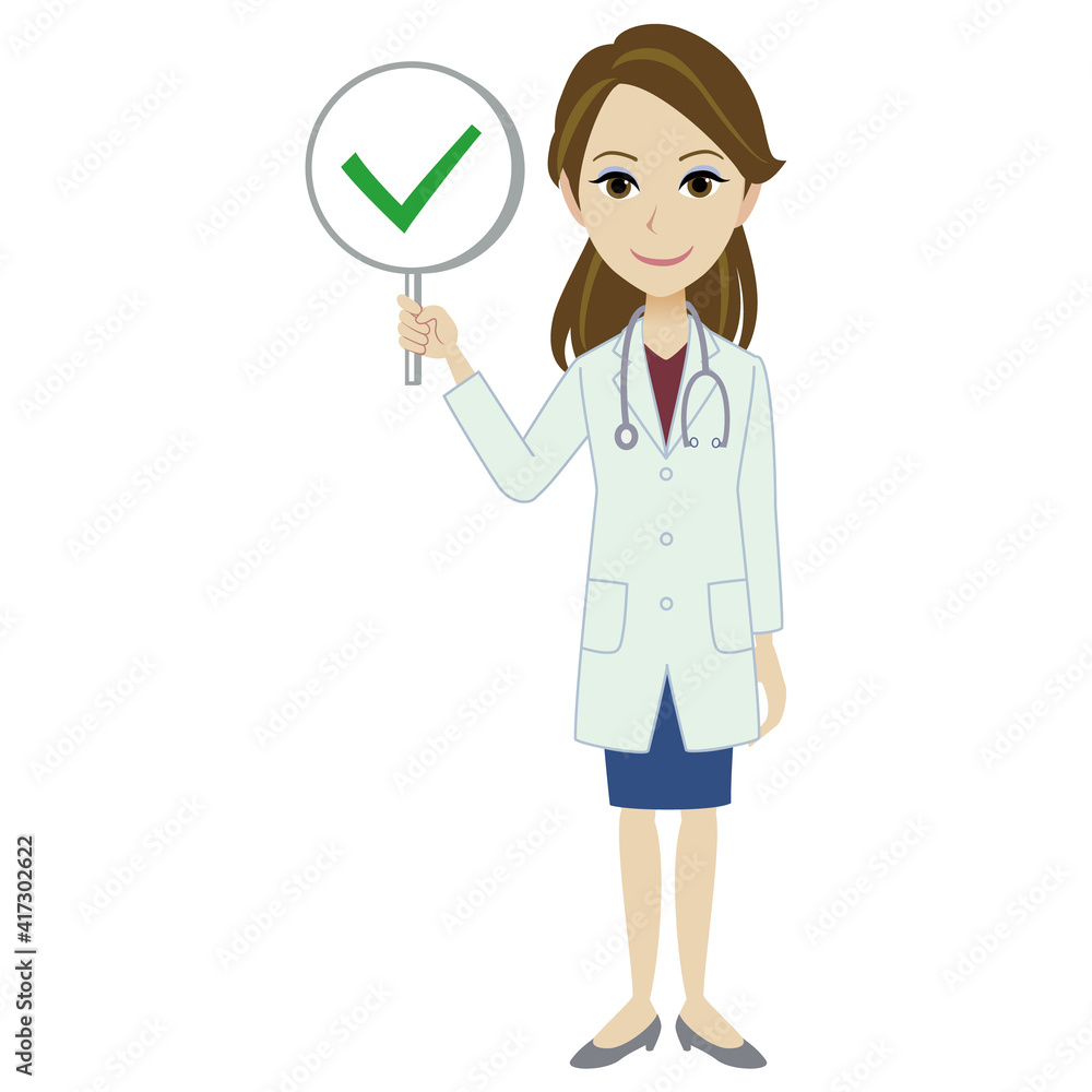 A woman doctor wearing lab coat A woman doctor wearing lab coat