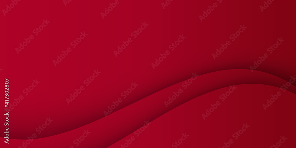 Red wave curve line vector background on black space grey silver ...