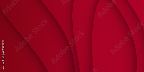 Red wave curve line vector background on black space grey silver background overlap layer paper for text and message modern design. Abstract red circle overlap shadow on grey with simple text design