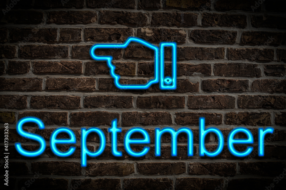 Fototapeta premium Leuchtreklame September