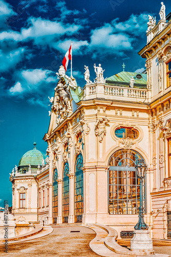 Canvas Print Upper Belvedere. Main palace complex Belvedere.Vienna. Austria.