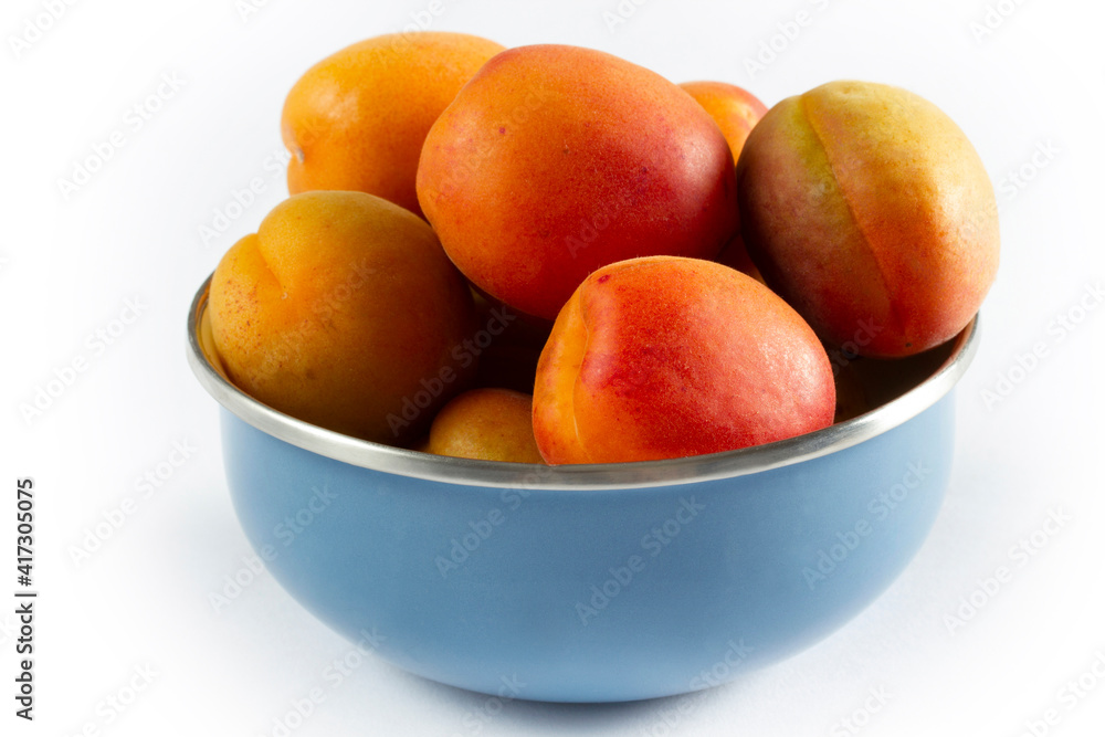 delicious and fresh apricots on the plate delicious and fresh apricots on the plate