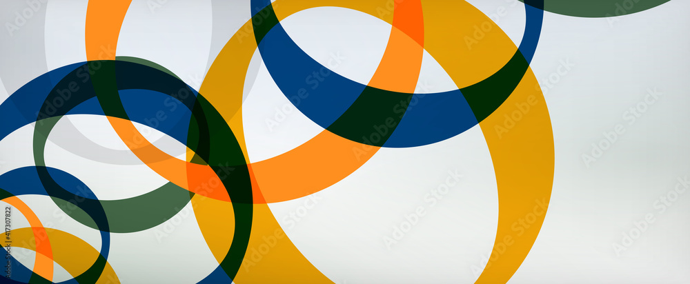 Ring geometric shapes, o letter repetition wallpaper. Abstract background for business or technology presentations, internet posters or web brochure covers Ring geometric shapes, o letter repetition wallpaper. Abstract background for business or technology presentations, internet posters or web brochure covers