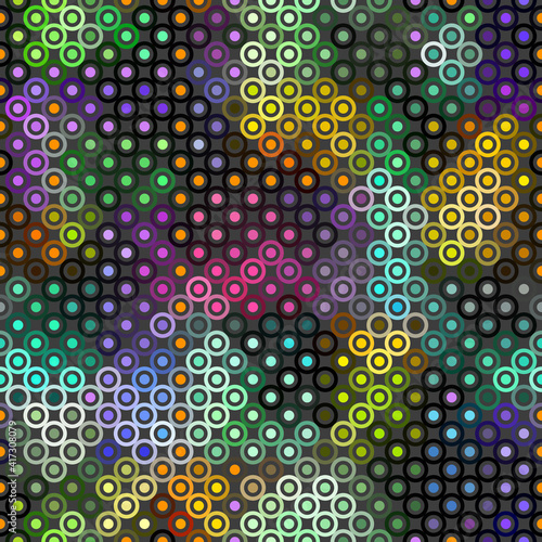 Abstract geometric pattern in low poly style. Pixel art style. Vector image.