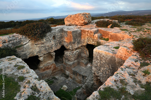 Ancient Hellenistic Necropolis Meleti Cyprus photo