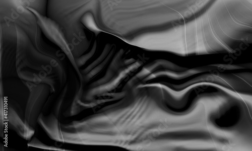 Fototapeta Naklejka Na Ścianę i Meble -  Beautiful black wave cloth abstract background.