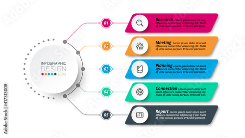 Business or marketing diagram infographic template.