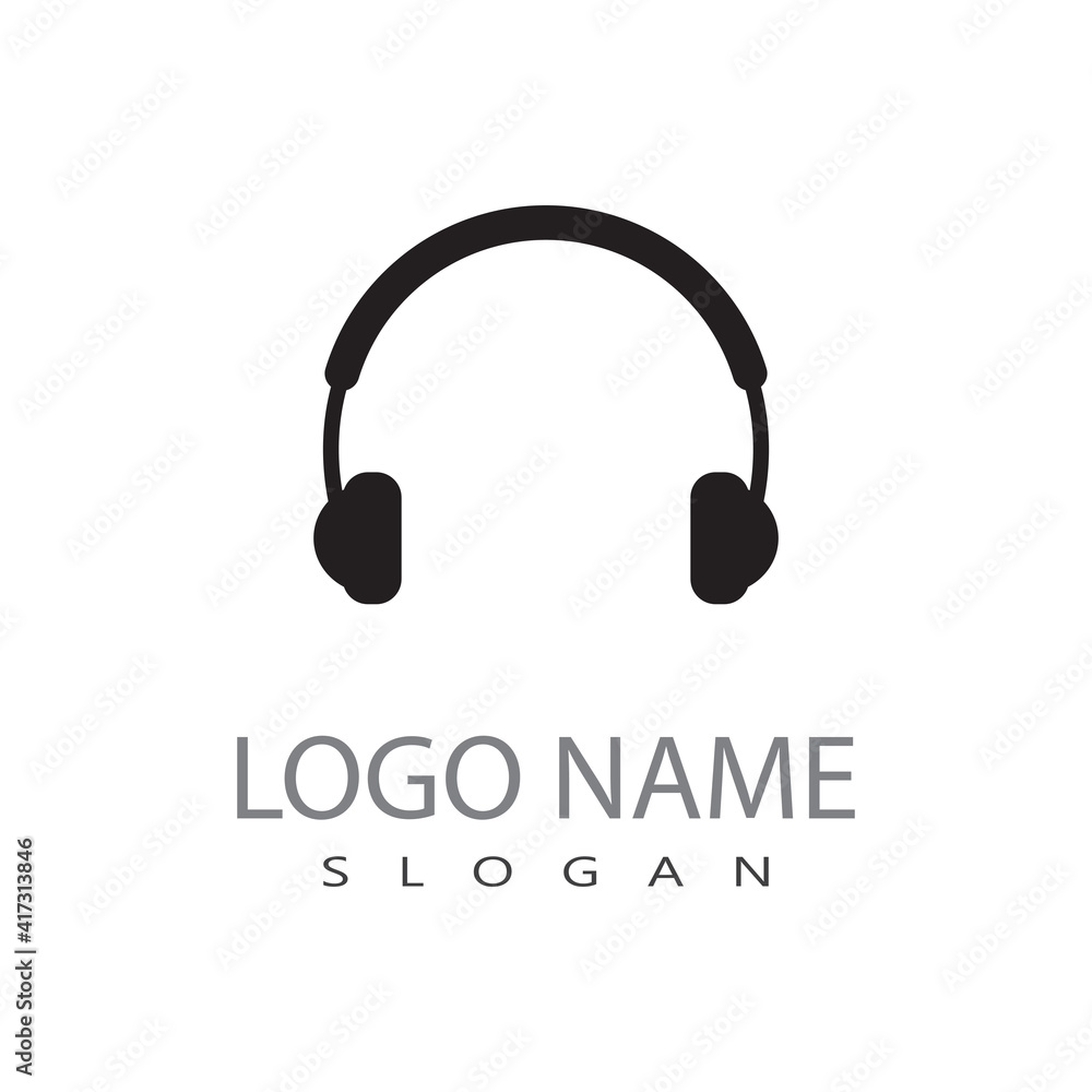 Microphone and Headphones icon logo vector symbol Microphone and Headphones icon logo vector symbol