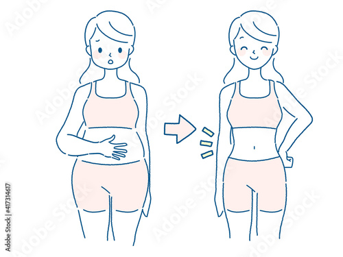 ダイエット比較イラスト