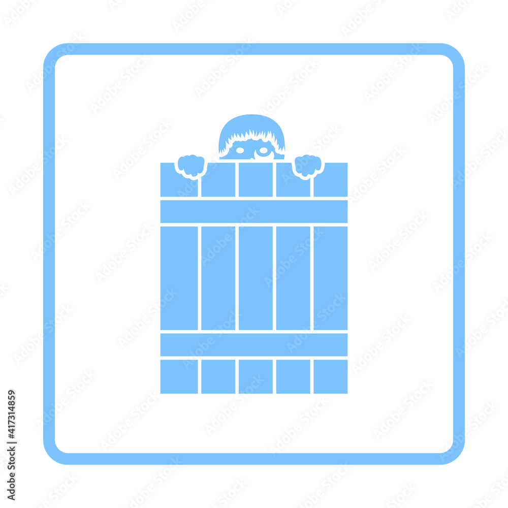 Criminal Peeping From Fence Icon Criminal Peeping From Fence Icon