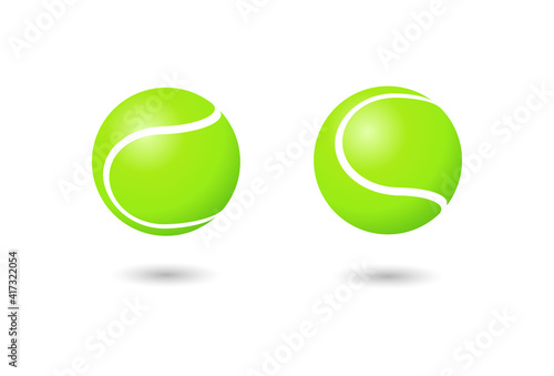 Tennis balls. Tennis balls on a white background with a shadow. Vector illustration