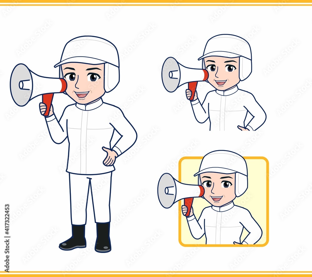 衛生的な服を着ている人