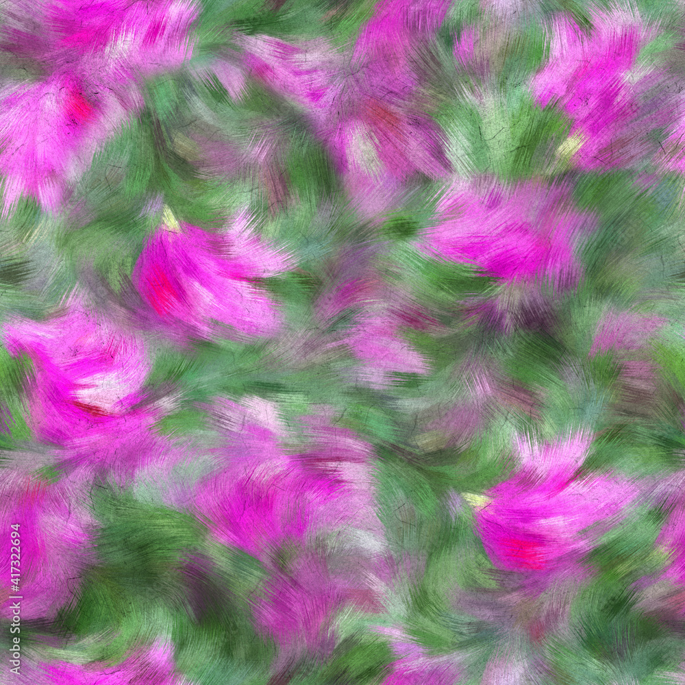 Seamless faux digital painted floral pattern print. High quality illustration. Procedural painting with realistic brush strokes in impressionistic style. Abstract art for surface design and print. Seamless faux digital painted floral pattern print. High quality illustration. Procedural painting with realistic brush strokes in impressionistic style. Abstract art for surface design and print.