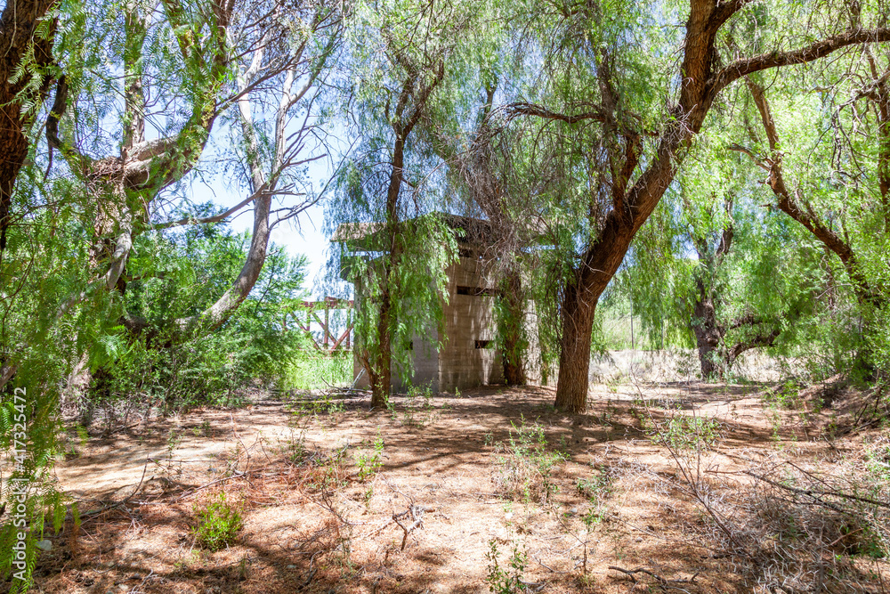 An old blockhouse from the boer war, next to train track in the Karoo, South Africa. An old blockhouse from the boer war, next to train track in the Karoo, South Africa.