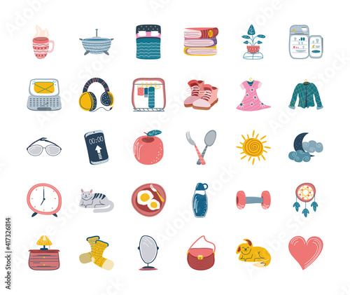 set daily stickers